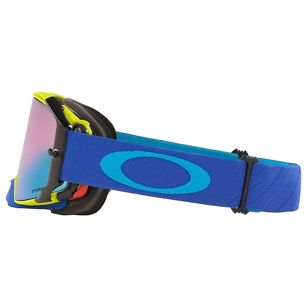 OAKLEY Airbrake MX Hazard Green Blue PRIZM MX SAPPHIRE Goggles